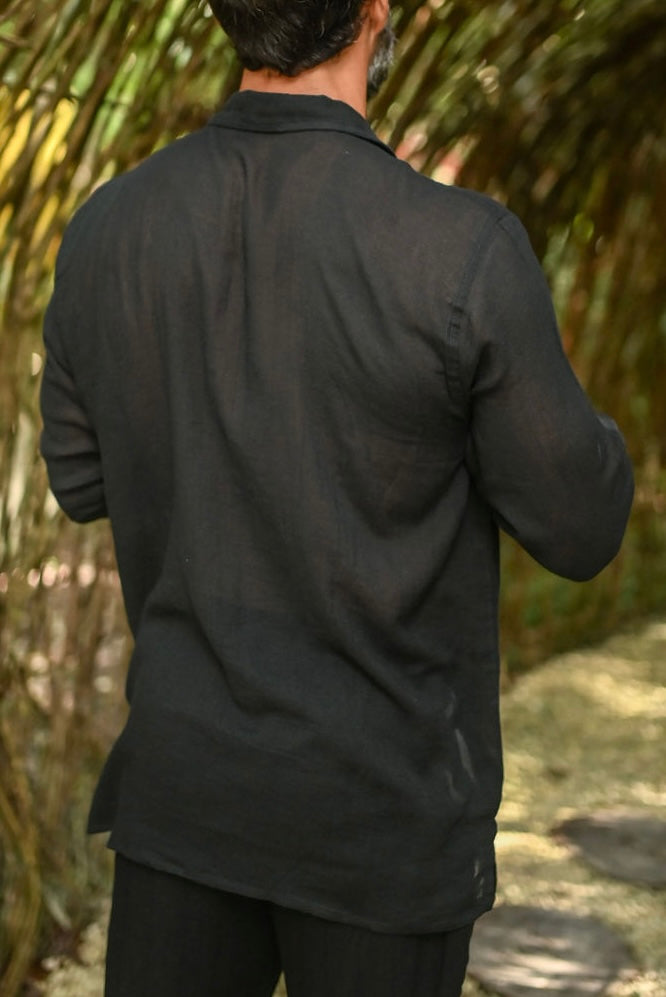 COTTON GAUZE long sleeve shirt