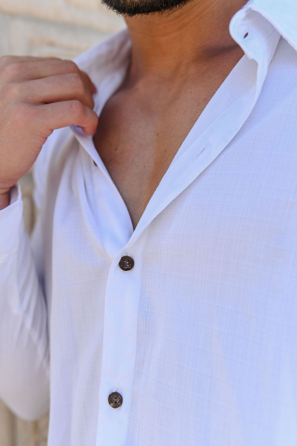 Chemise classique en bambou. Manches longues