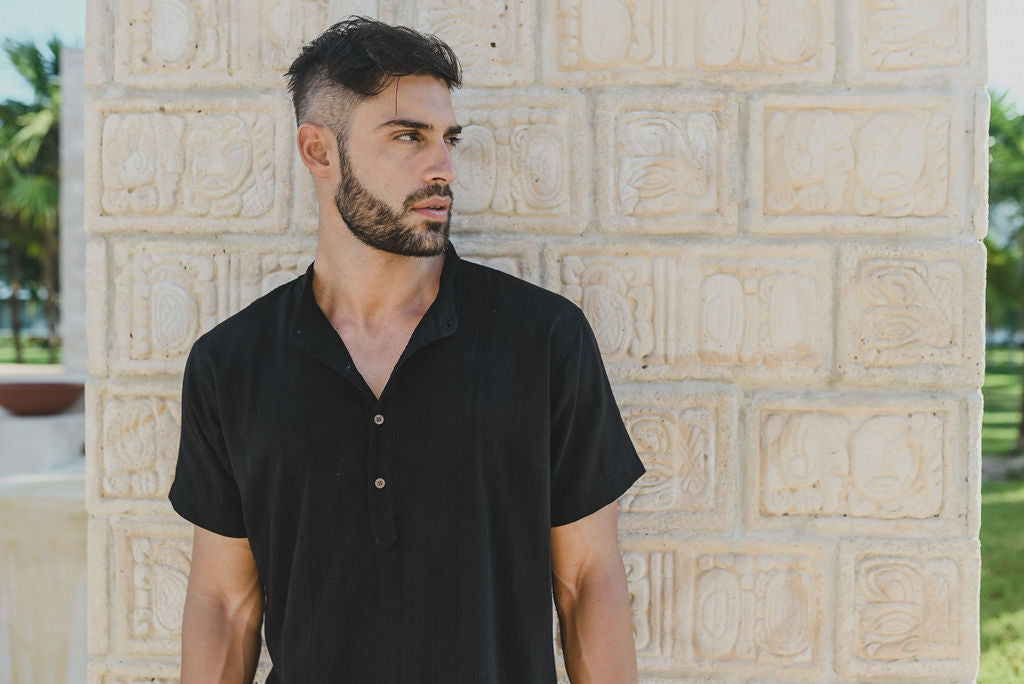 Chemise Henley en bambou, manches courtes