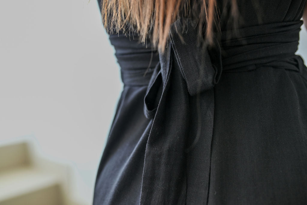 ESPÍRITU vestido envuelto corto de bambú
