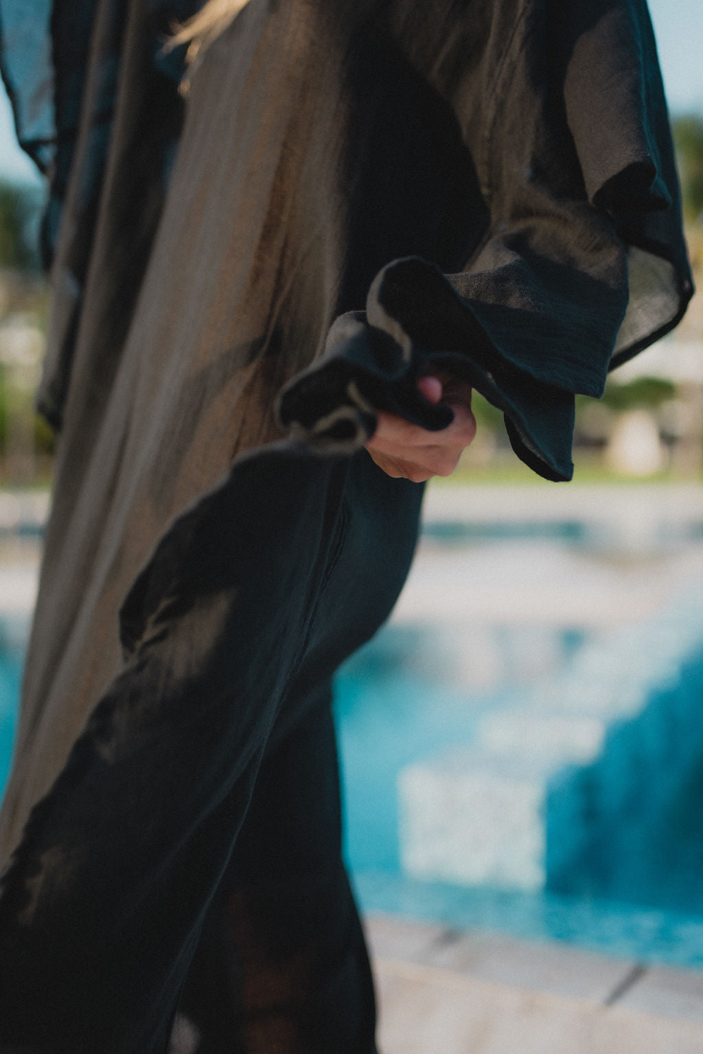 Caftan en gaze de coton