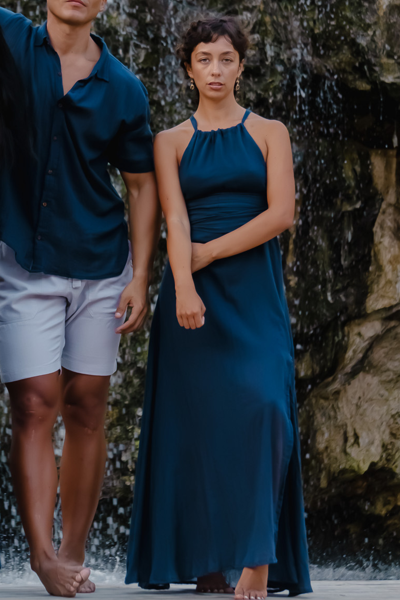 Robe longue dos nu en bambou AGUA