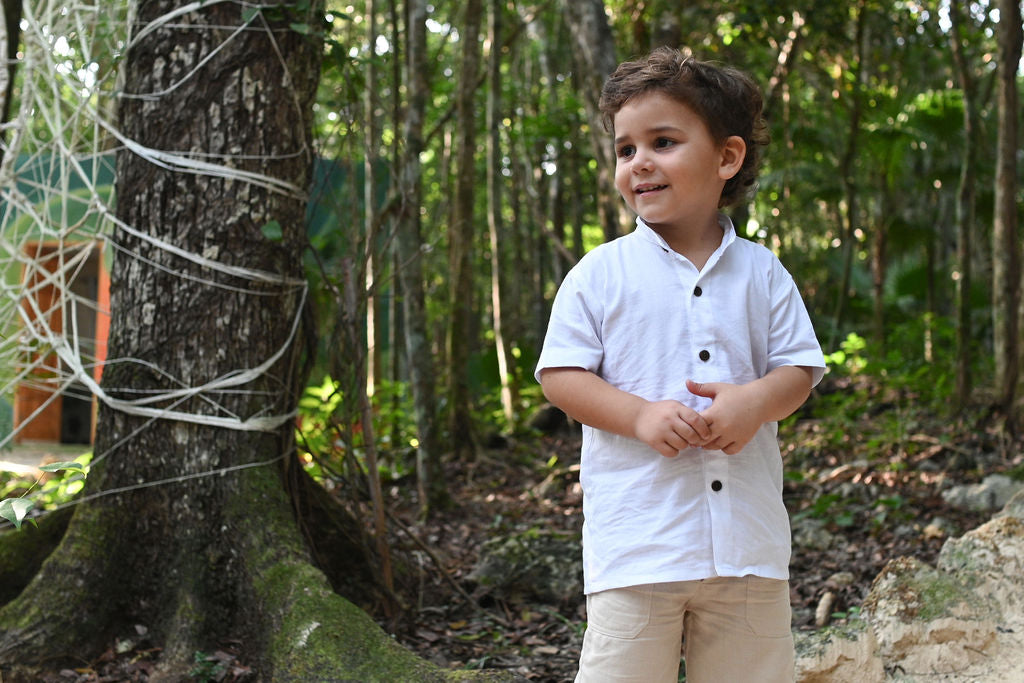 CAMISA BAMBU KIDS manga corta