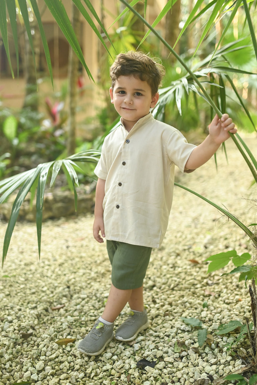 CAMISA BAMBU KIDS manga corta