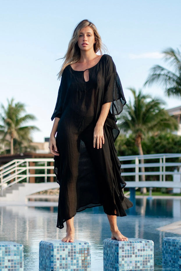 CAFTAN FIREFLY en voile de coton |